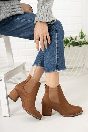 بوت / نیم بوت قهوه ای زنانه جیر salto ayakkabı - کد 69162276