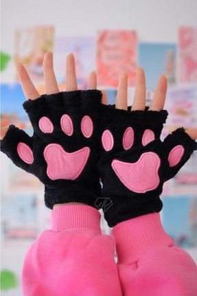دستکش مشکی زنانه اکریلیک Ef Butik - کد 54479990