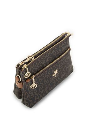 کیف پستچی قهوه ای زنانه چرم مصنوعی Nas Bag - کد 186960913