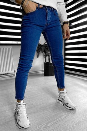 شلوار آبی مردانه لیکرا Denim Shorty - کد 186499980