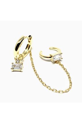 گوشواره نقره زرد زنانه 925 عیار CAKA TAKI - کد 188149414