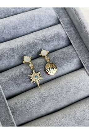 گوشواره نقره طلائی زنانه 925 عیار denizden silver - کد 190368637