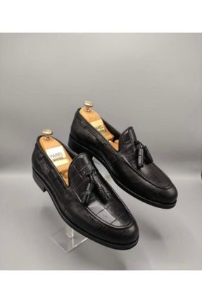 کفش کلاسیک مشکی مردانه چرم طبیعی کد 192156180