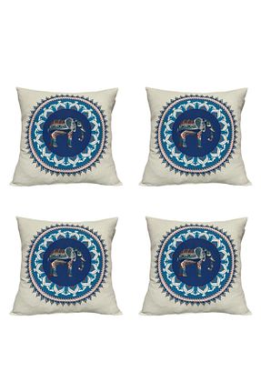 کوسن و روکش کوسن رنگی لانه زنبوری میکرو FUS BLUE - کد 192304428