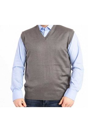 سوئیتر طوسی مردانه تریکو HMZ GİYİM - کد 191204405