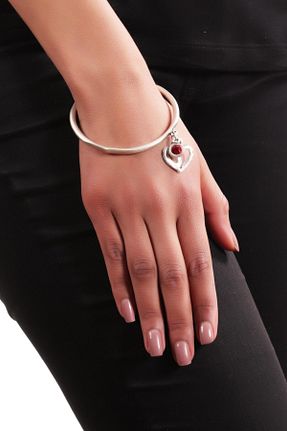 دستبند جواهر زنانه روکش نقره LABALABA - کد 46680105
