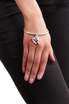 دستبند جواهر زنانه روکش نقره LABALABA - کد 46681189