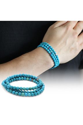 دستبند جواهر نارنجی زنانه سنگ طبیعی Tesbihane - کد 62891093