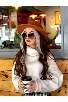 کلاه قهوه ای زنانه نمد Mistik Aksesuar - کد 63063098