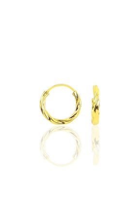 گوشواره نقره طلائی زنانه 925 عیار Doğan Silver - کد 96866611