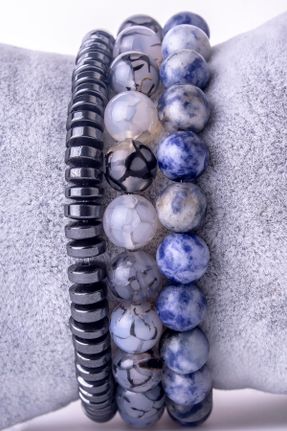 دستبند جواهر آبی زنانه کد 193890727
