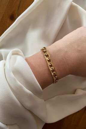 دستبند جواهر طلائی زنانه روکش طلا کد 192366151