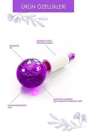 ابزار ماساژ صورت بنفش Ice Roller Venzen - کد 192803432
