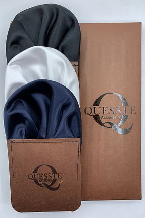 دستمال جیبی مشکی مردانه میکروفیبر Quesste Accessory - کد 152816518