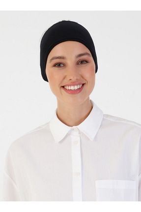 کلاه شنای حجاب مشکی زنانه Ecardin - کد 195403769