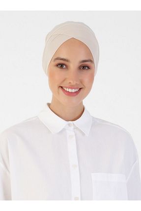 کلاه شنای حجاب بژ زنانه Ecardin - کد 195404575