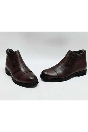 بوت / نیم بوت قهوه ای مردانه چرم خالص ATA COMFORT - کد 196030157