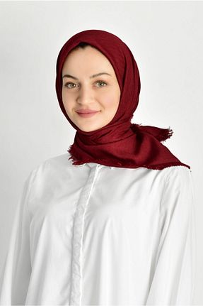 شال زرشکی زنانه ابریشم BURDEN IPEK - کد 195966557