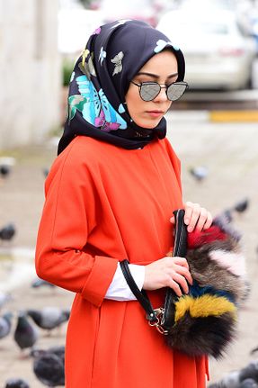 روسری سرمه ای İpek Tivil Argite - کد 40485294