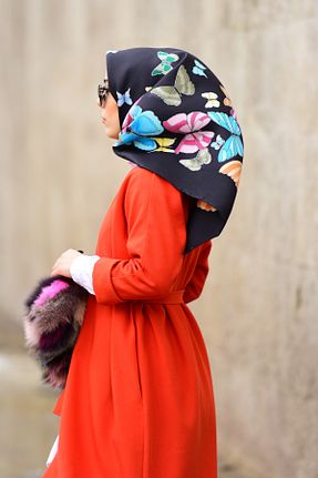 روسری سرمه ای İpek Tivil Argite - کد 40485294
