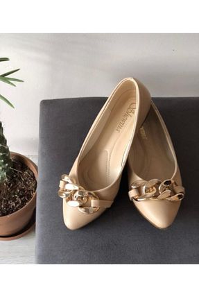 بابت بژ زنانه چرم مصنوعی BY MAY SHOES - کد 104833748