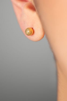 گوشواره نقره طلائی زنانه 925 عیار Elika Silver - کد 170547157