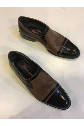 کفش کلاسیک قهوه ای مردانه چرم طبیعی کد 195140668
