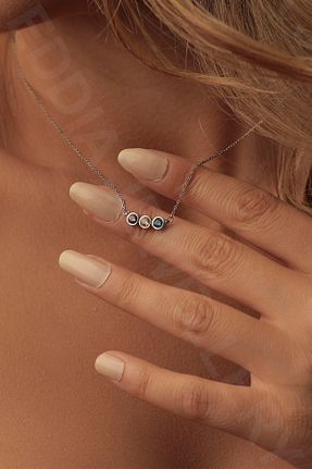 گردنبند نقره طلائی زنانه 925 عیار eddiajewellery - کد 195196343
