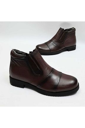 بوت / نیم بوت قهوه ای مردانه چرم خالص ATA COMFORT - کد 196030157
