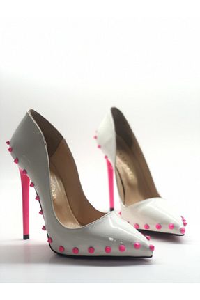 کفش استایلیتو صورتی پاشنه نازک HAYYSHOES - کد 195961875