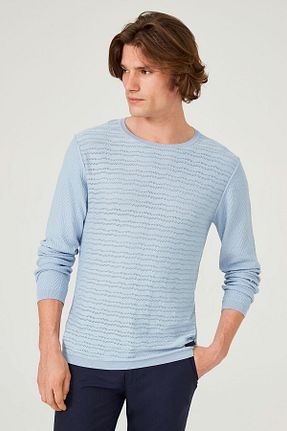 پلیور آبی مردانه ساده Trussardi Jeans - کد 135899354