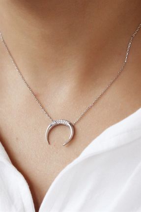 گردنبند نقره سفید زنانه 925 عیار Lieza - کد 94208651