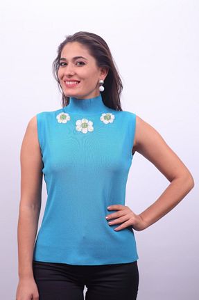 بلوز آبی زنانه ساده Sude - کد 198423914