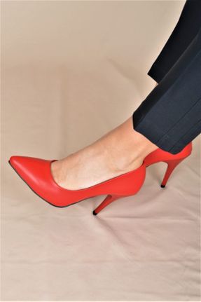 کفش استایلتو قرمز پاشنه نازک پاشنه متوسط ( 5 - 9 cm ) کد 199415082