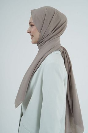 شال قهوه ای زنانه پنبه ای Gülsoy - کد 111879453