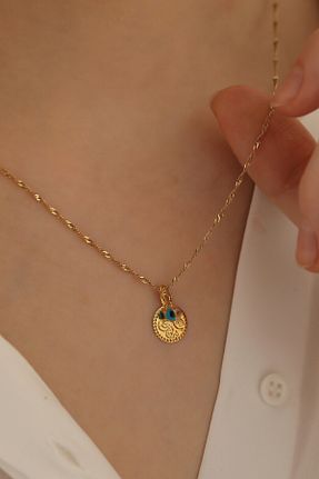 گردنبند طلا رنگی زنانه 14 عیار MİLET KUYUMCULUK - کد 198887258