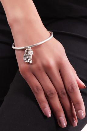 دستبند جواهر زنانه روکش نقره کد 46680124