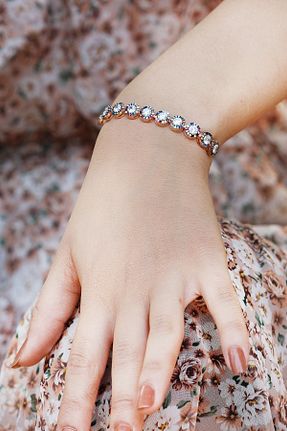 دستبند نقره سفید زنانه 925 عیار Midyat Nurtaş Gümüş - کد 62831020