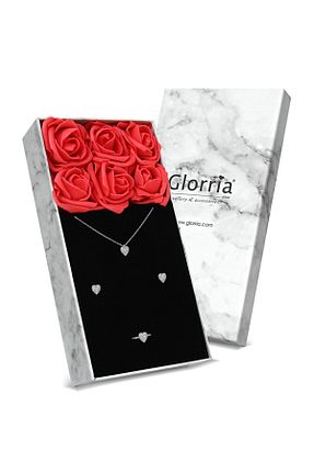 ست نقره سفید زنانه زیرکن Glorria - کد 55872593