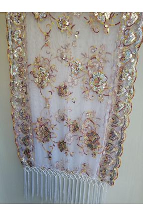 شال سفید زنانه پلی استر Butik Tülin - کد 63000622