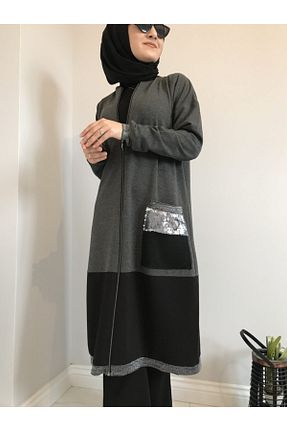 ست گرمکن حجاب مشکی زنانه اورسایز AYSUN AYDEMİR - کد 64585196
