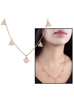 گردنبند نقره سفید زنانه 925 عیار Genel Markalar - کد 63109863