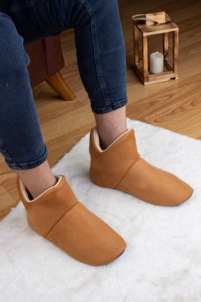 بوت خانگی قهوه ای مردانه پارچه ای Akınal Bella - کد 64841573