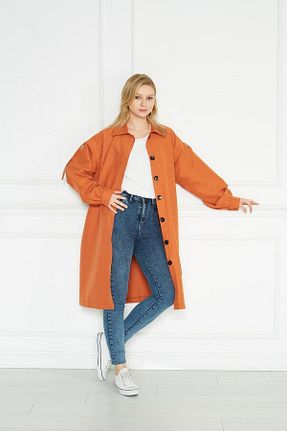 ترنچکت حجاب نارنجی زنانه comstar - کد 155943488