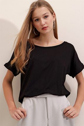 بلوز مشکی زنانه ساده AQE FASHION - کد 200405965