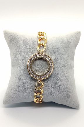 دستبند جواهر طلائی زنانه زیرکن X-Lady Accessories - کد 201247506