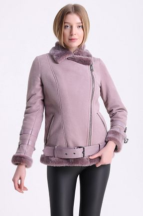 کت صورتی زنانه رگولار Leather Club - کد 201340682