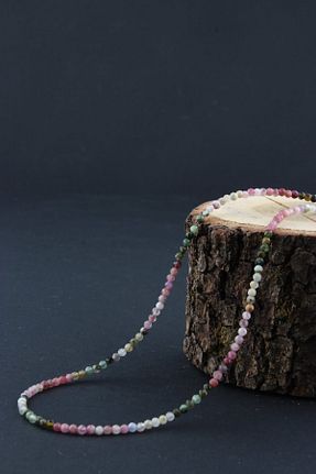 گردنبند جواهر رنگی زنانه سنگ طبیعی OSMANLI DEĞERLİ TAŞ - کد 199902913