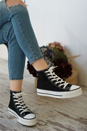 کفش اسنیکر مشکی زنانه بند دار wefashion - کد 200365453