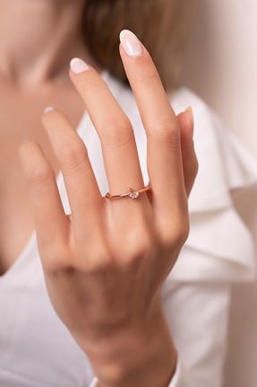 انگشتر جواهر صورتی زنانه زیرکن Eva Jewelry - کد 200725151